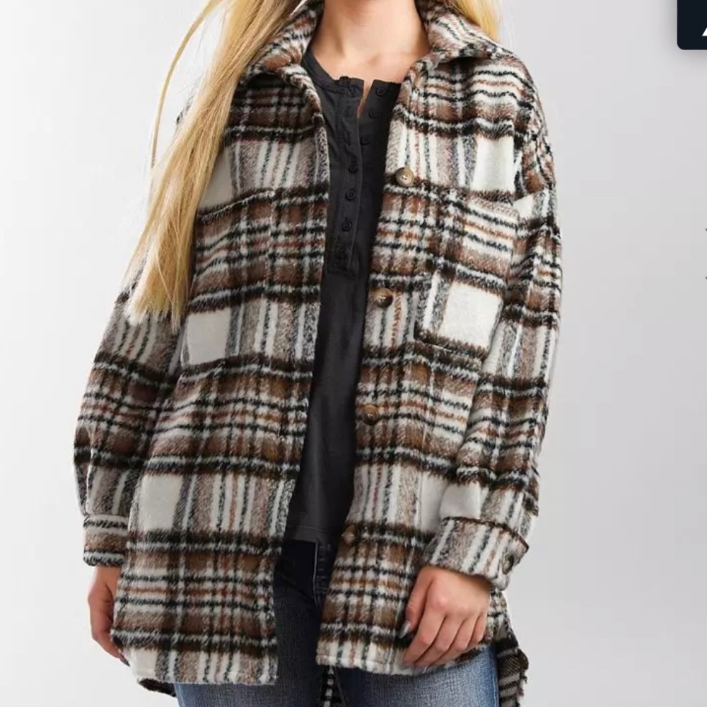 BKE Plaid Flannel Shacket from Buckle